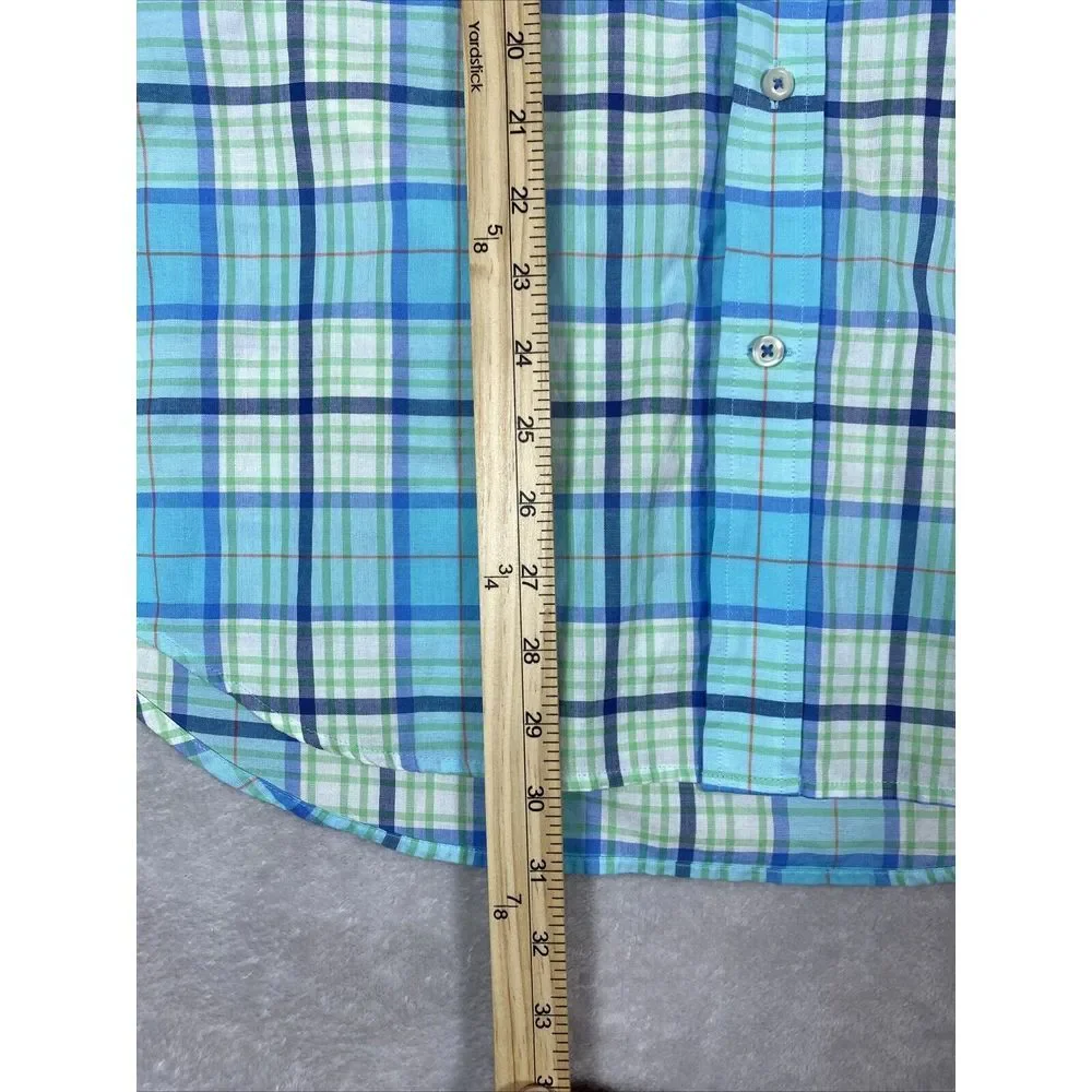 Southern Tide‎ Classic Fit Long Sleeve Button Down Plaid Size Small Fishing - Picture 6 of 9
